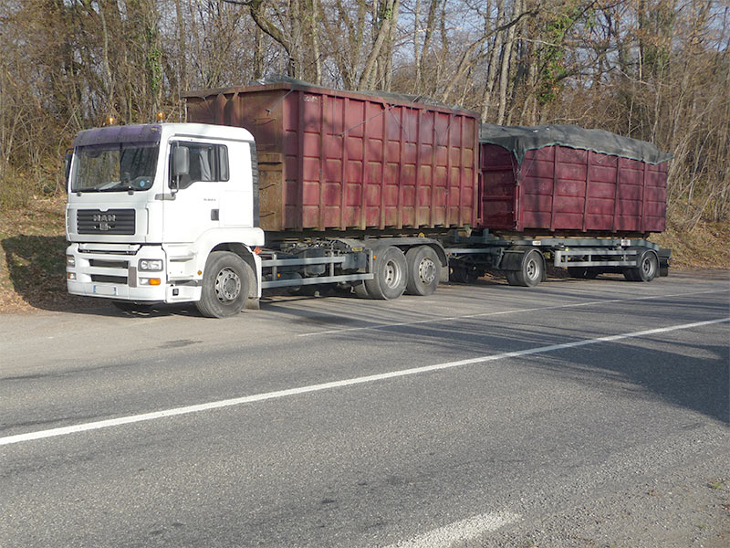 Camion Benne et remorque - Transport Massonnat